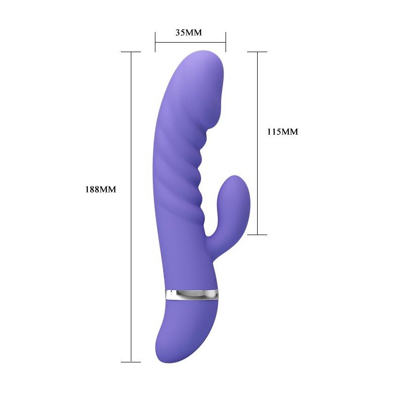 Sex wibrator ze stymulatorem łechtaczki 7tryb 18cm